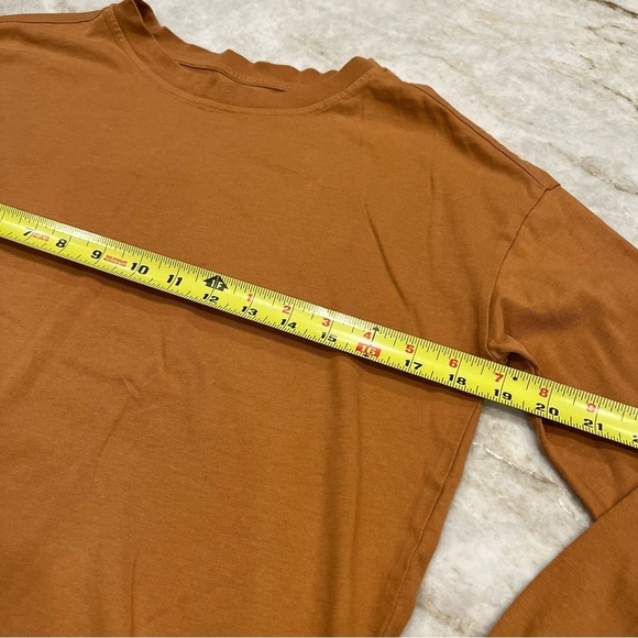 Everlane | Square Mock Neck Long Sleeve Tee | Cider | XS - Picture 8 of 12
